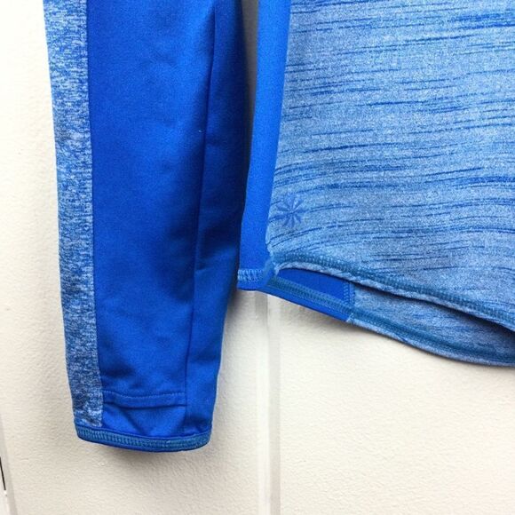 Athleta Running‎ Wild Heathered Blue Long Sleeve Top, Size Medium, Crew Neck - Picture 5 of 9